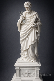 Statua di San Pietro Effetto Marmo Bianco
