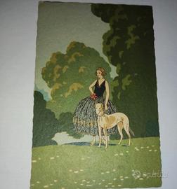 Cartolina Antica Giovanni Meschini- Donna Levriero