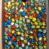 150 biglie di vetro vintage 1,6cm anni 70 e 80