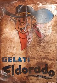 TABELLA INSEGNA PUBBLICITARIA GELATI ELDORADO