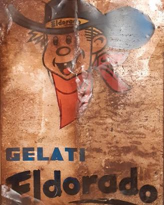 TABELLA INSEGNA PUBBLICITARIA GELATI ELDORADO