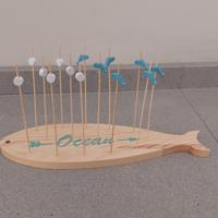 Tagliere in legno a forma di pesce