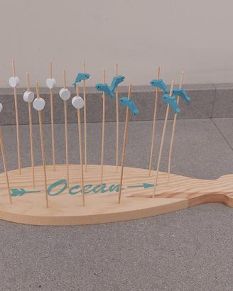 Tagliere in legno a forma di pesce