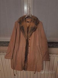 Cappotto in vera pelle 100% made in Italy cammello