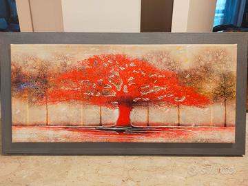 quadro albero rosso