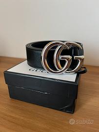 Cintura gucci logo argento