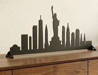 Skyline New York Alluminio -  Design Parete Tavolo