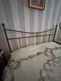 Letto completo di testiera in ferro battuto