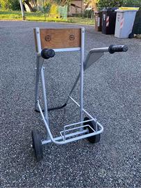 Carrello porta motore e serbatoio acciaio