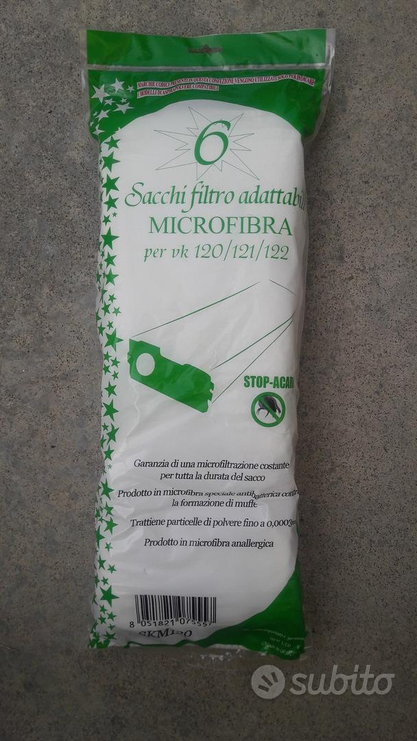 Sacchetti microfibra chiusura scorrevole adattabili Folletto Vk