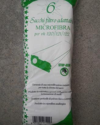 Sacchetti n.6 microfibra folletto vk 120/121/122