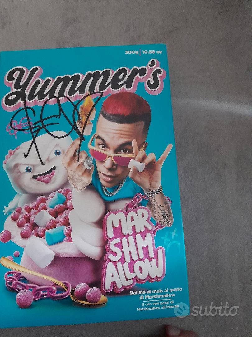 cereali yammers autografato da sfera ebbasta - Collezionismo In vendita a  Monza e della Brianza