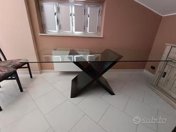 tavolo in vetro + 6 sedie 