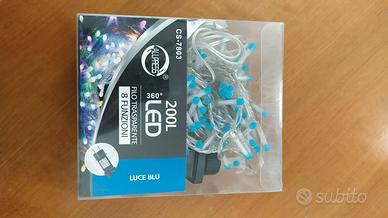 luci natale 200 led + trasformatore 2 pin 31v 3.6w