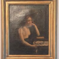 Dipinto olio su tela Maddalena antico