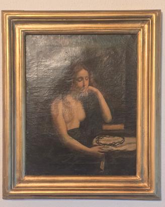 Dipinto olio su tela Maddalena antico