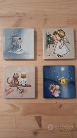Set 4 mattonelle natalizie 