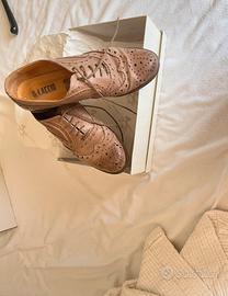 Scarpe stringate di vero cuoio