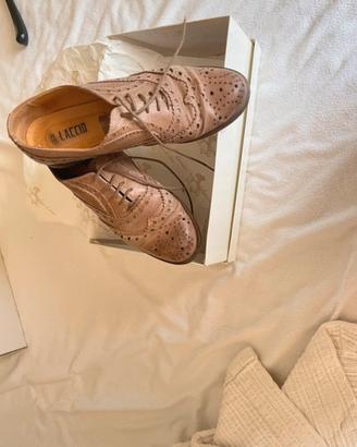 Scarpe stringate di vero cuoio