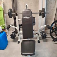 Panca+bilanciere+pesi+2 manubri+kettlebel