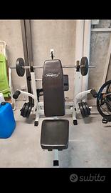 Panca+bilanciere+pesi+2 manubri+kettlebel
