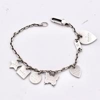 gucci bracciale argento 925 charms bracelet