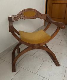 Sedia savonarola in legno - pezzi 2