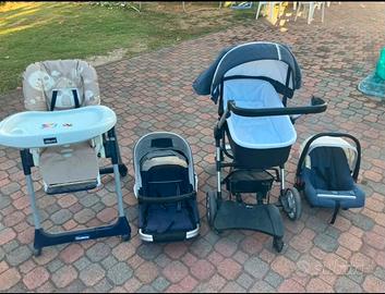 Trio peg perego e seggiolone pappa chicco