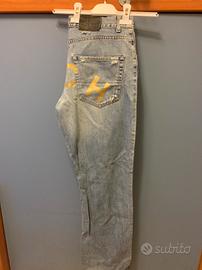 Richmond vintage jeans scritta oro