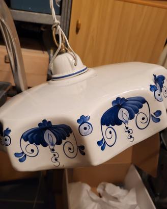 Lampadario in ceramica con contrappeso