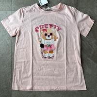 T-shirt rosa con orsetto marca Dixie