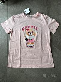 T-shirt rosa con orsetto marca Dixie