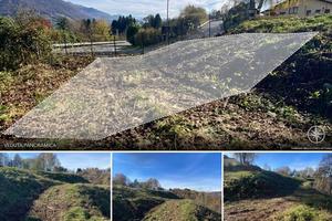 Terreno panoramico vista aperta sulle montagne