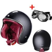 CASCO JET VINTAGE MOTO CAFE' RACER CUSTOM QUARTZ N
