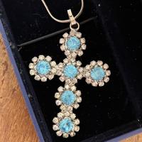 Collana pendente Swarowski croce