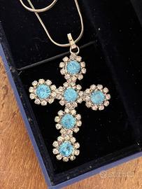 Collana pendente Swarowski croce