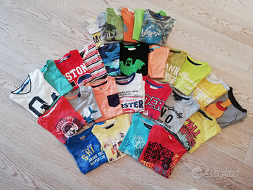 Magliette manica corta bimbo da 4/5 a 8/9 anni