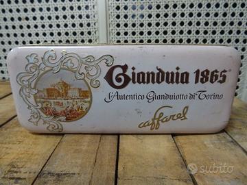 SCATOLA LATTA GIANDUIA  CAFFAREL VINTAGE