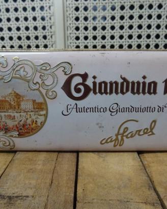 SCATOLA LATTA GIANDUIA  CAFFAREL VINTAGE
