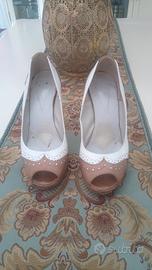 scarpe donna décolleté pelle tacco 12 