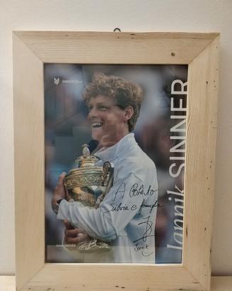 Poster con autografo Jannik Sinner 