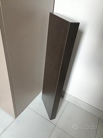 3 mensole tamburate testa di moro 80x25x5
