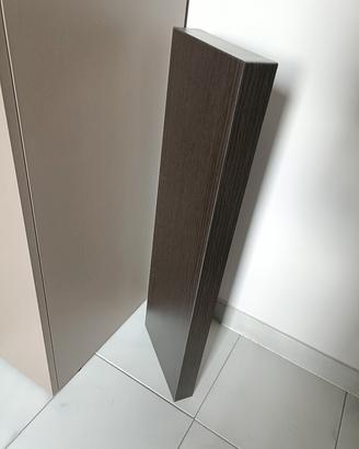 3 mensole tamburate testa di moro 80x25x5
