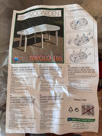 Tavolo e sedie da giardino