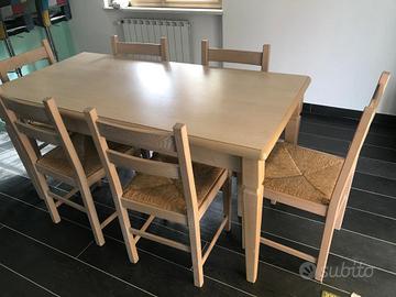 Tavolo allungabile + 6 sedie LUBE