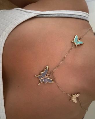 Collana con ciondoli farfalle