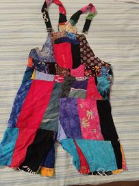 Abito Salopette in stile orientale in patchwork