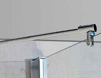 Barra asta tenuta vetro doccia acciaio