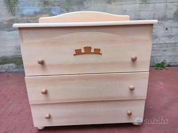 Cassettiera fasciatoio 3 cassetti