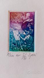 Micro Acquaforte Policroma "Plein Air" 18x25